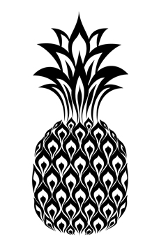 Pineapple Black/White
