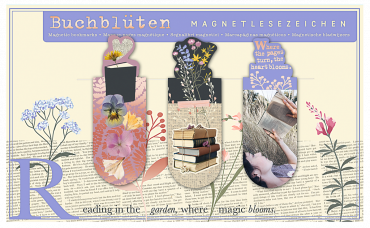 Magnetbokm�rke Reading in the Garden