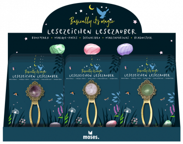 Bokm�rke i metall med halv�delstenar