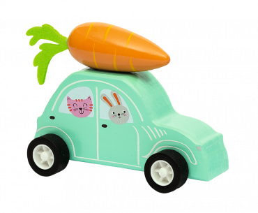 Bil i tr� med morot
