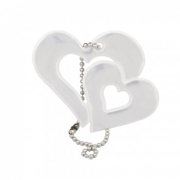 Reflector Pair of Hearts White