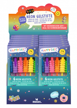 Pennor i 5-pack, Neon