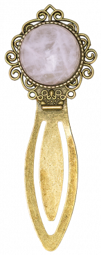 Bokm�rke i metall med halv�delstenar