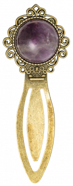 Bokm�rke i metall med halv�delstenar