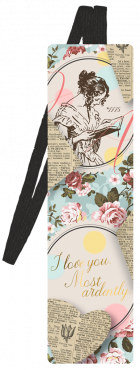 Bokm�rke med band Jane Austen Vintage