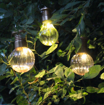 Dekorationslampor med solcell i set