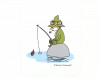 Isskrapa Snusmumriken fiskar (mumin)