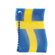 Reflector Swedish flag