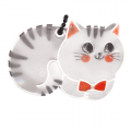 Reflector Cat with bow black/white